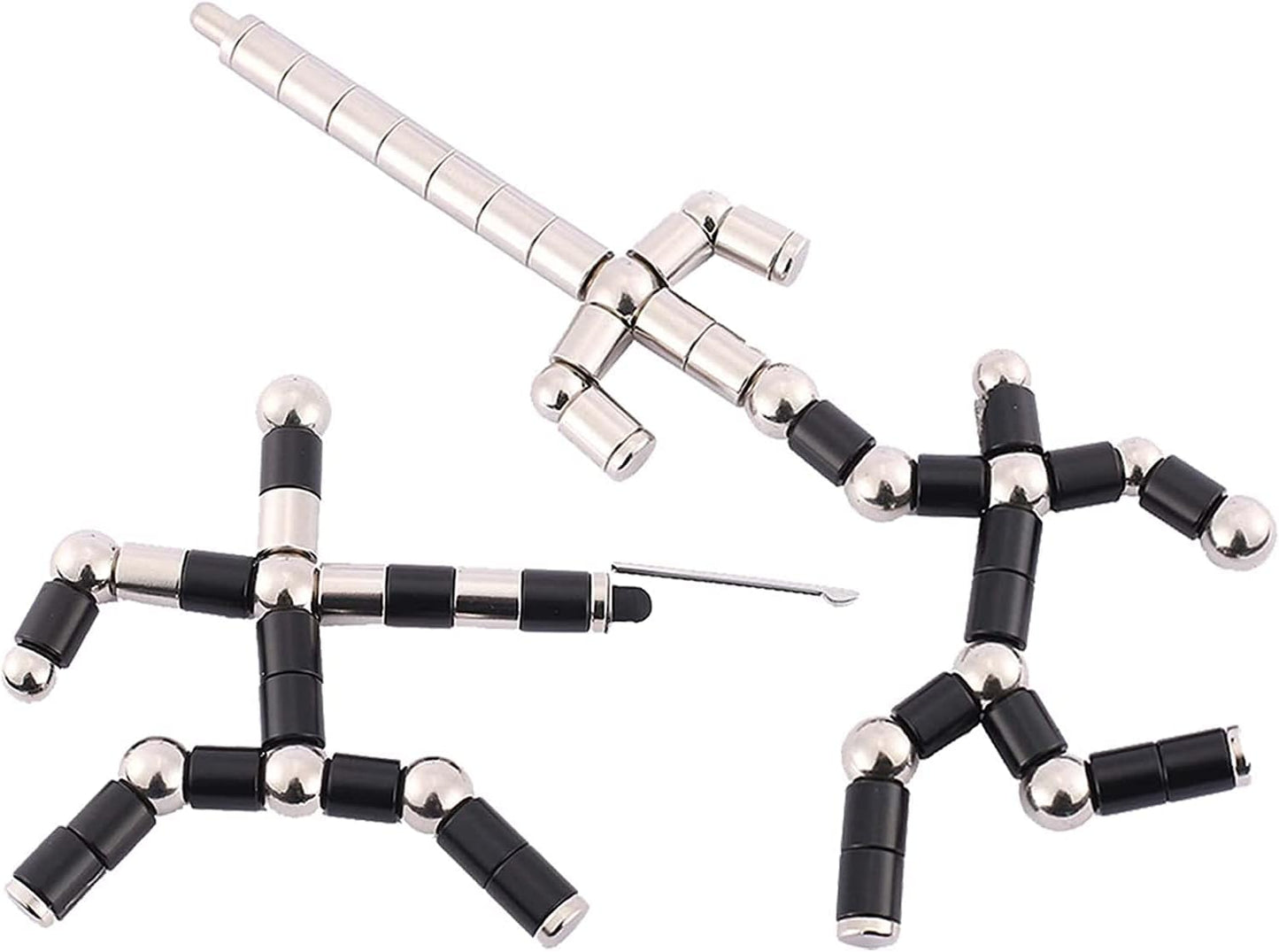 Fidget Pen,Magnetic Pen， Decompression Magnetic Fidget Toy Pen, Magnet Pen Fidget Toy Relieve Pressure Novel Toy Gifts for Kids or Friends! (Silvery)