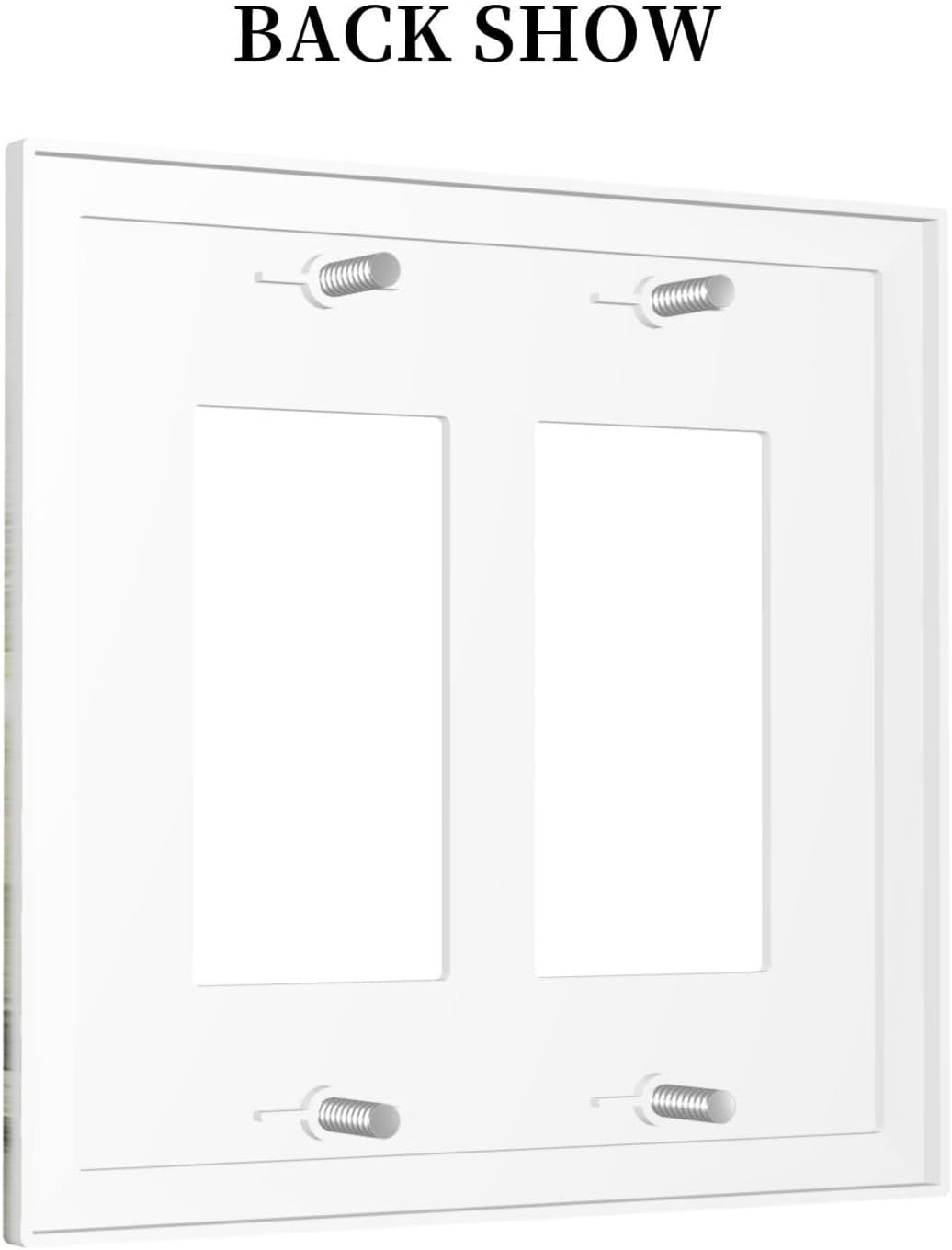 Decorative Outlet Covers Green Forest Watercolor Painting Foggy Pine 2 Gang Double GFCI Rocker Electrical Wall Panels Light Switch Cover Plate for Bedroom living Room Decor