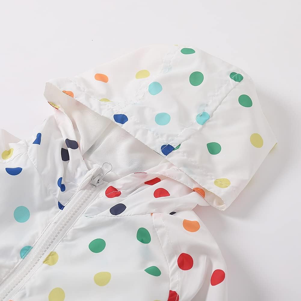 WELAKEN Lightweight Jacket for Girls Kids & Toddler II Girls' Print Water-Resistant Jacket