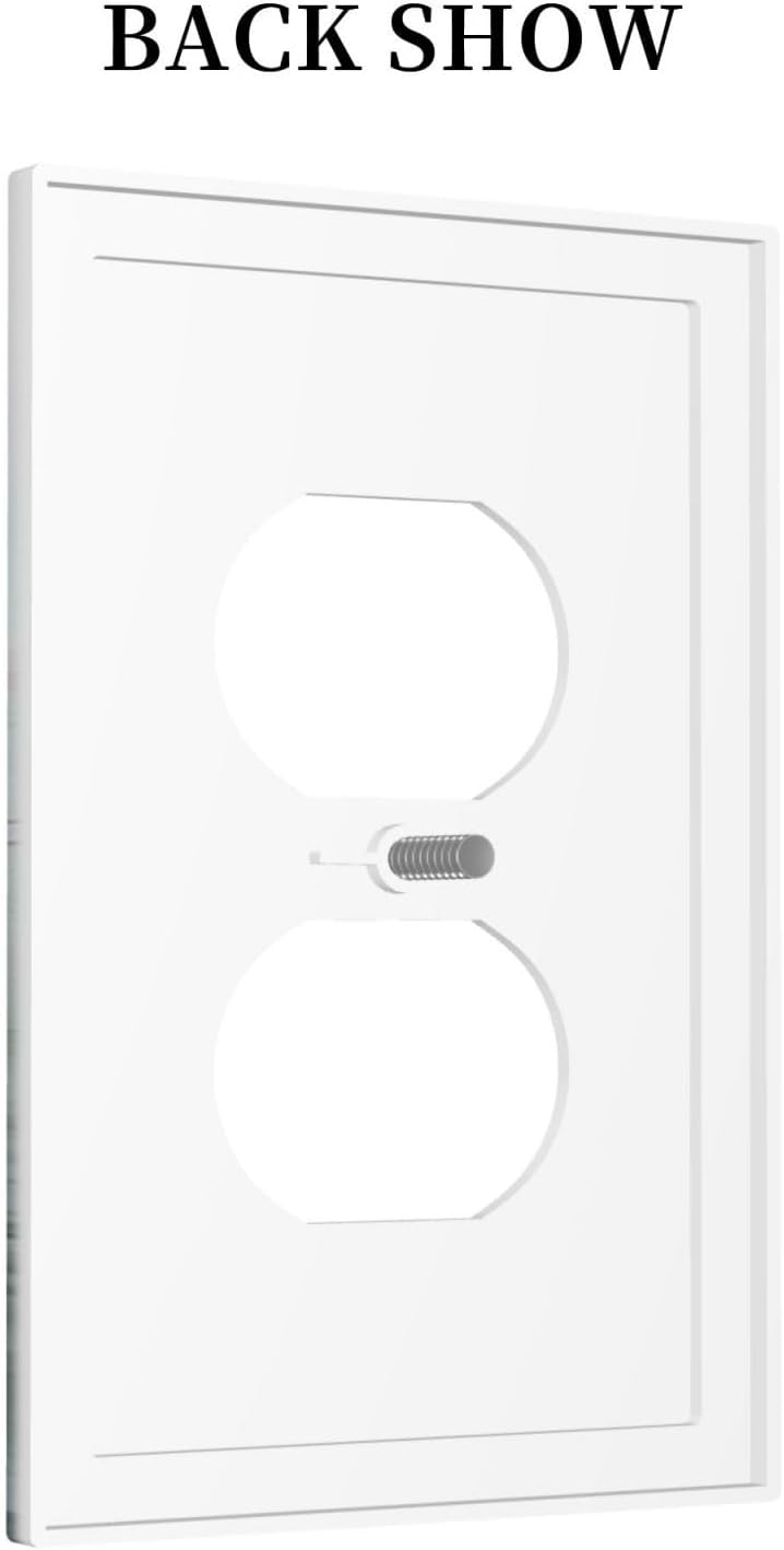 Outlet Covers Wildflower Botanical Watercolor Floral 1 Gang Duplex Light Switch Cover Decorative Switch Plates Electrical Receptacle Faceplate Wall Plate For Bed Room Living Room Decor