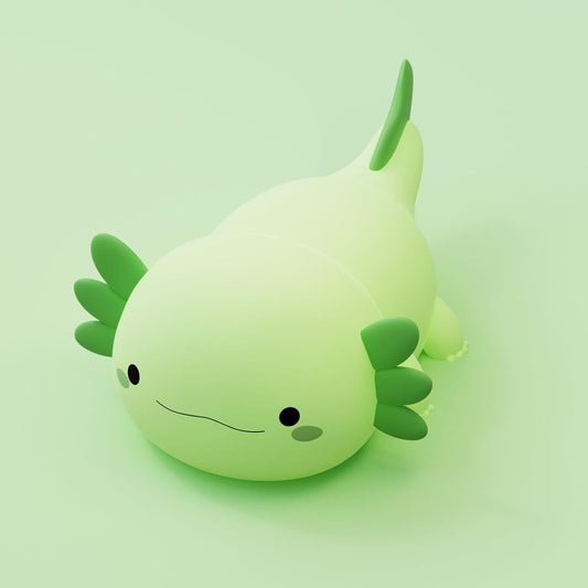 DREAMING MY DREAM Axolotl Night Light for Kids,Cute Axolotl Gifts lamp Rechargeable Light Table Bedside Lamp,LED Animal Silicone Nursery Night Lamp Cute Room Decor for Kids Girls Boys