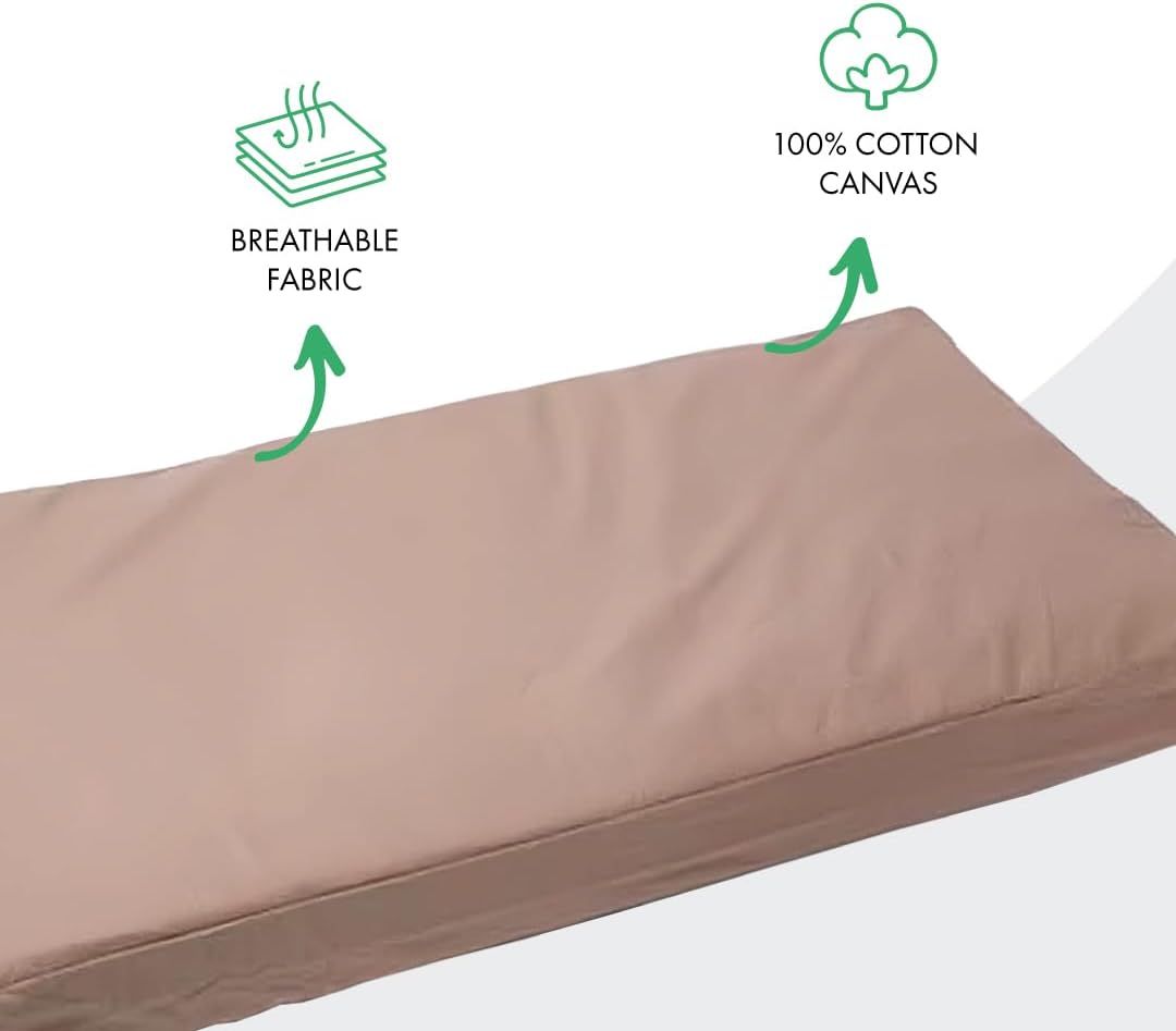 Molly Mutt Large Crib Mattress Cover - Wild Horses Print - Measures 27”x52”x5”- 100% Cotton - Durable - Breathable - Sustainable - Machine Washable Dog Bed Cover