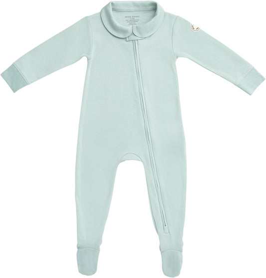 MON CHOU Organic Cotton Baby Pajamas - Ultra Soft Baby Footie Pajamas - 100% Pima Cotton PJ’s - Luxury Newborn Sleepers