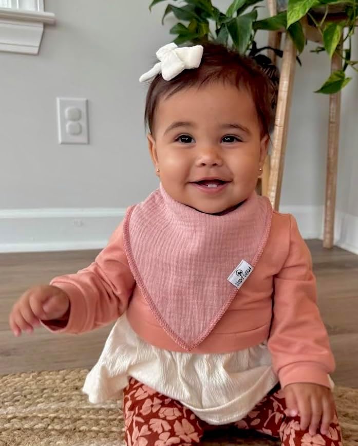 DiaperSquad's Baby Bibs for Drooling and Teething, Bibs for Boys, Baby Girl - Solid Cotton Baby Drool Bibs