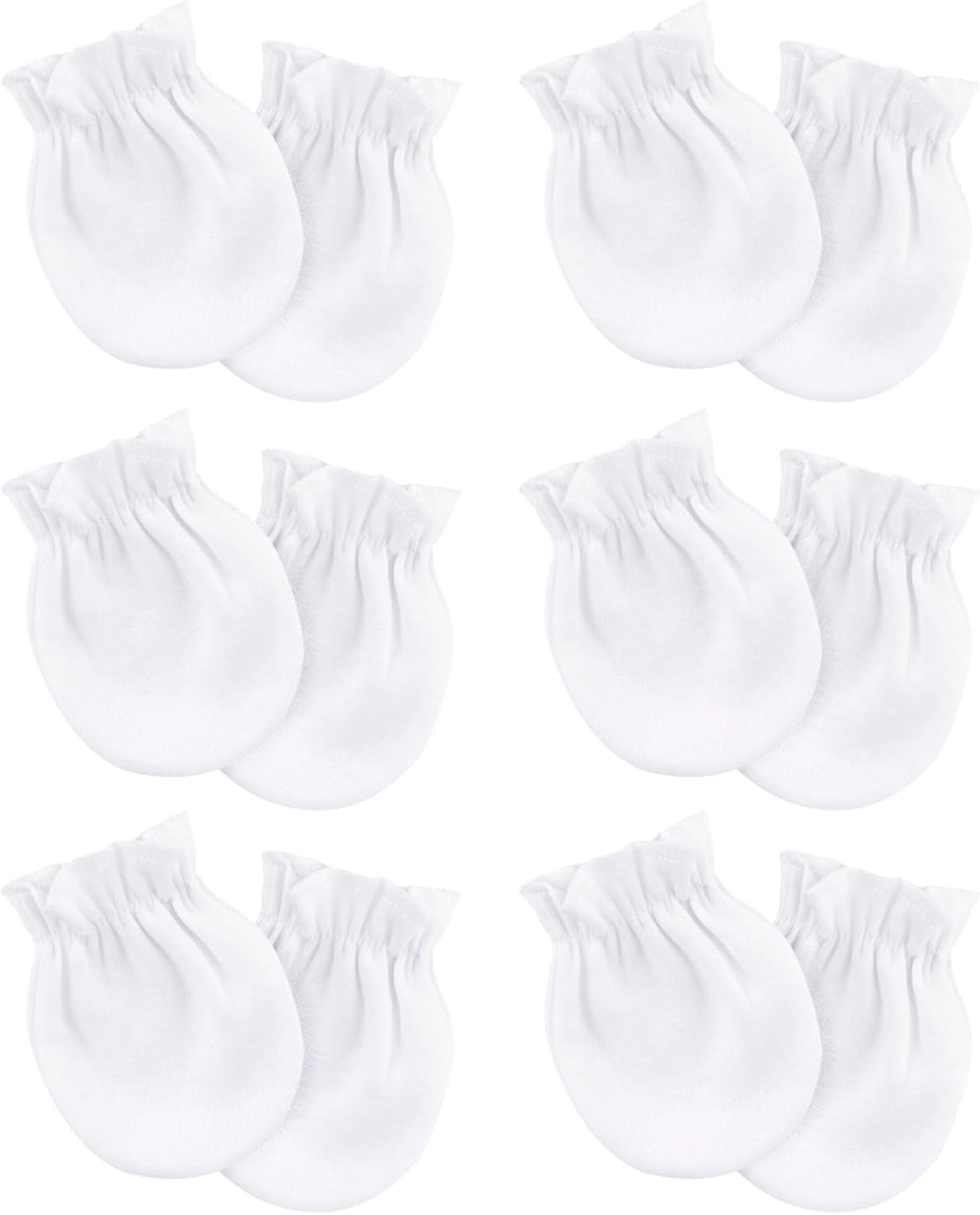 Newborn Baby Mittens No Scratch Cotton Elastic Wrist Gloves Infant Toddler Mittens for Baby Boy Girl 0-6 Months