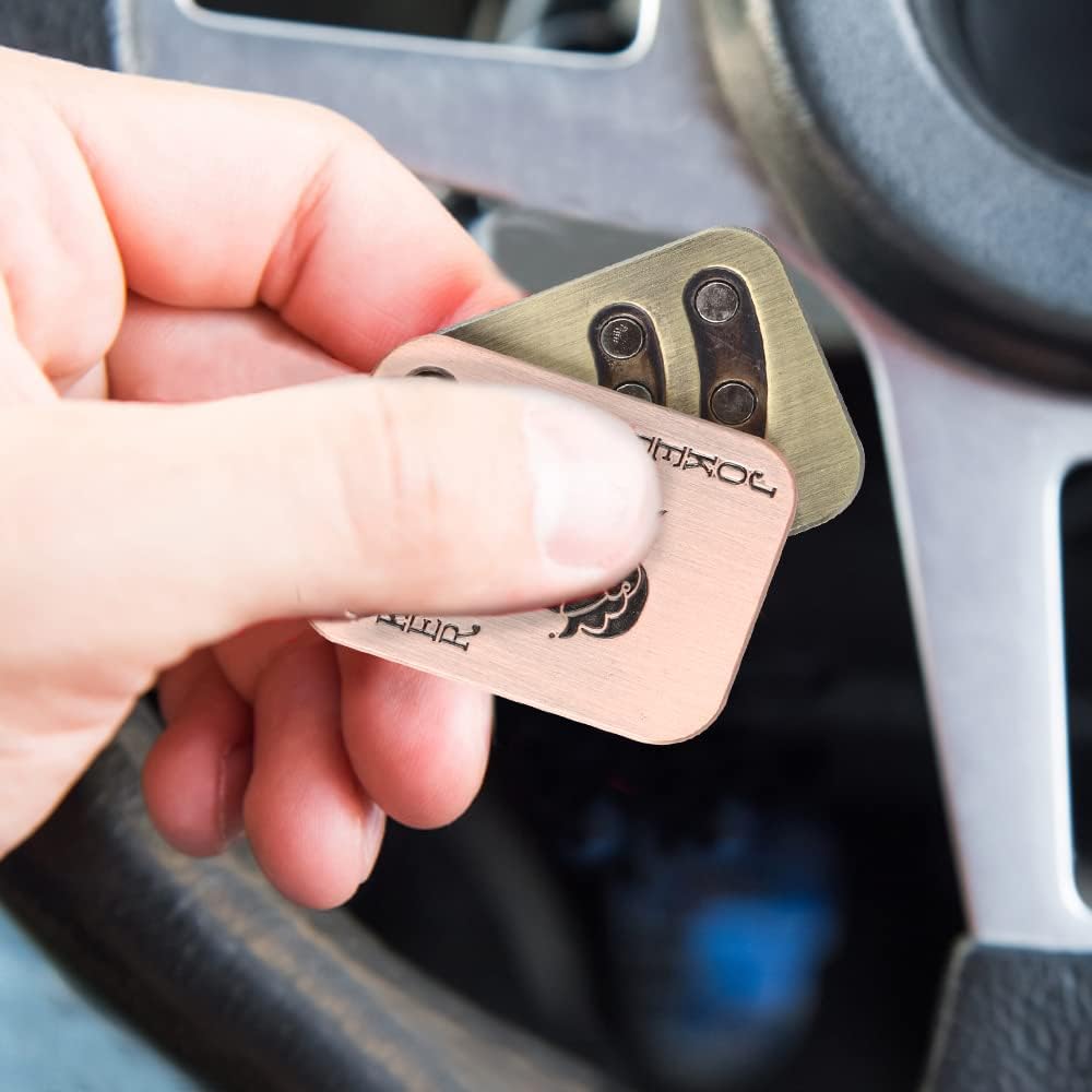 Magnetic Metal Fidget Toys - Metal Poker Push Card Fidget Slider Stress Relief Toy, Men’s EDC Toy Fidget Toy Haptic Coin, Office Desk Toys Gifts for Boyfriend and Father (Joker 1)