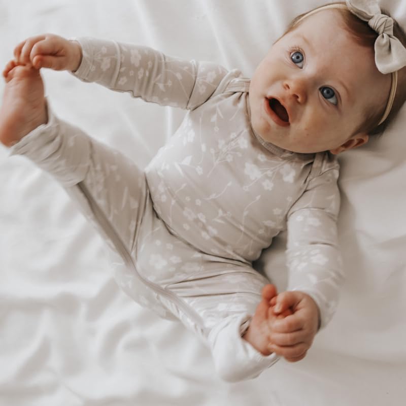 GUNAMUNA Unisex Baby Toddler Ultra-Soft Convertible Pajama, Footie or Romper Sleeper with Diaper Zipper, Newborn to 24 Months