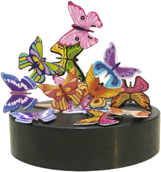 Desk Sculpture Butterflies Desktop Stress Relief Toy Fidget Toy for Anxiety Office Gift Desk Intelligence Development(New version16pcs Butterflies)