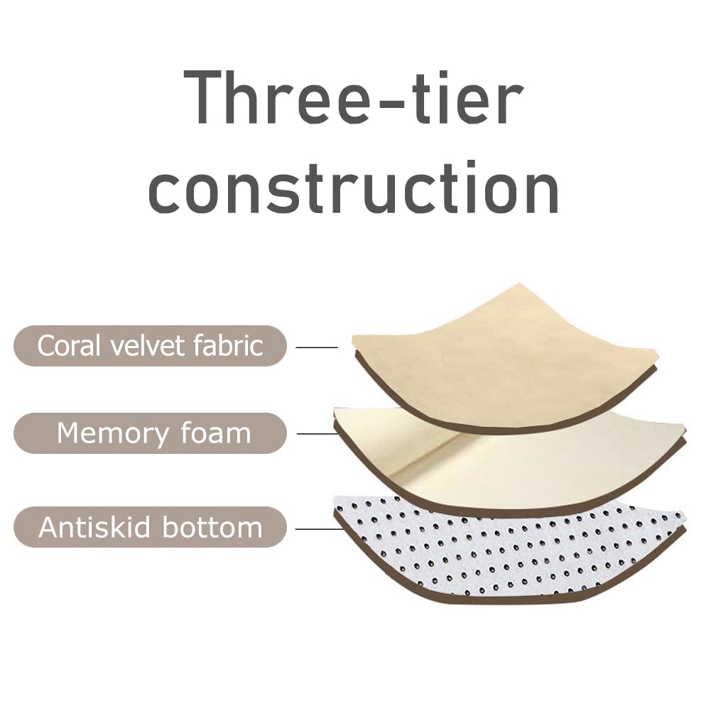 Loartee Coral Velvet Crawling Rugs & Play Mat (6.0'x 6'8", Brown) for Toddler Children & Yoga Exercise