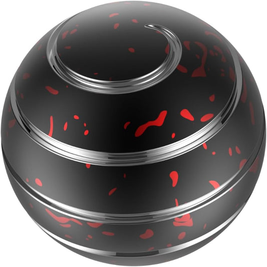 Kinetic Desk Toys, 1.54'' Kinetic Spinning Desk Toys for Kids Adults, Fidget Toys for Party Favors, Christmas Stocking Stuffers, Easter Basket (Black Red)