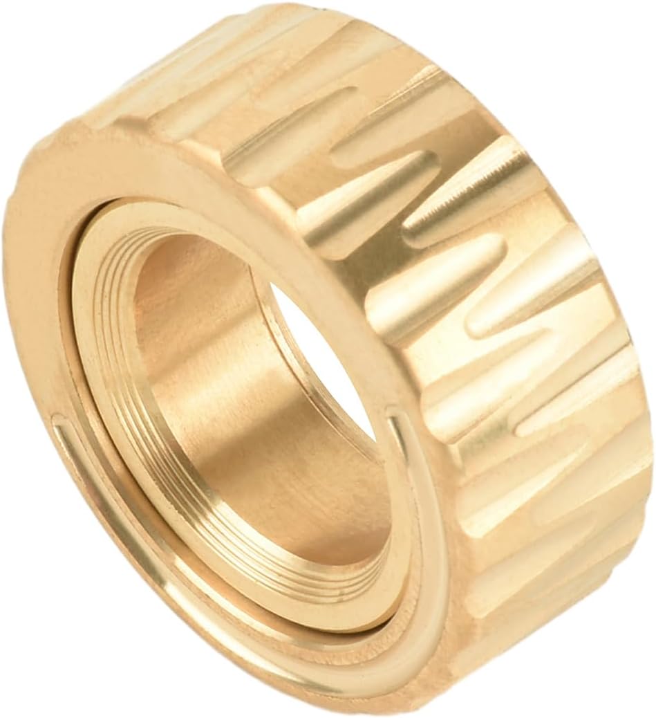 Fidget Rings EDC Fidget Slider Fidget Toys Adults Stress Relief for Adults Magnetic Metal Fidget Anxiety Ring ADHD Toys Haptic(Gold)