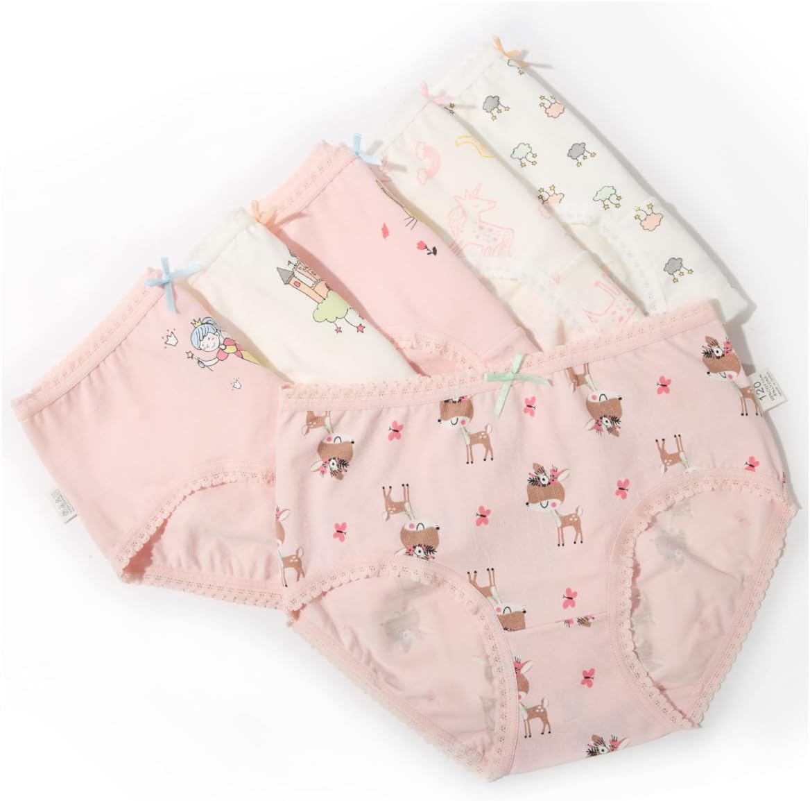 Girls' Cotton Brief Breathable Toddler Panties Kids Assorted Underwears 6-8 pieces