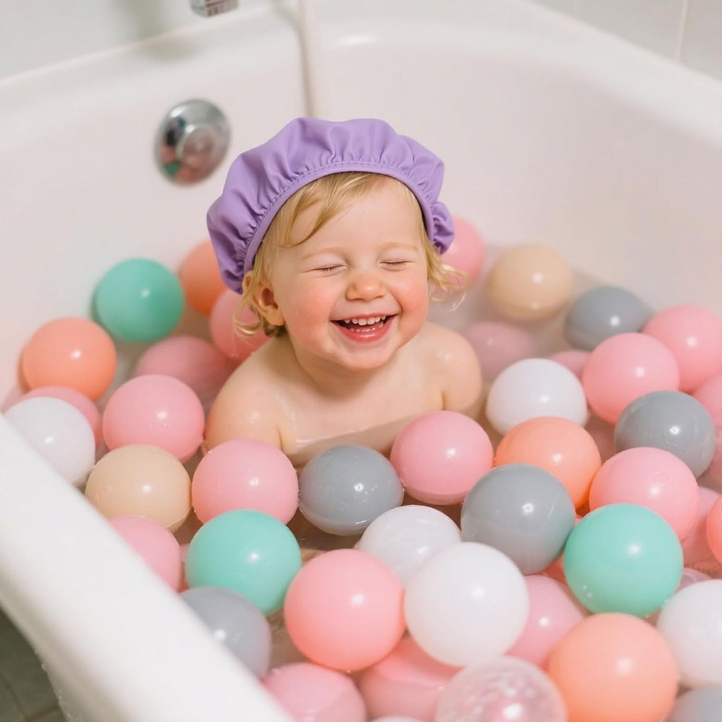 GOGOSO Balls for Ball Pit - Plastic Ball for Toddlers 1-3, Baby Kids Ball Pool Decoration 50 100 200 300 500 1000 (6 Colors, 50 Balls)