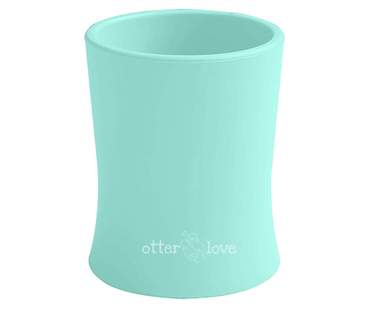 otterlove Silicone Baby & Toddler Training Cup - Pediatric OT Approved - 100% Platinum Pure LFGB Silicone - Unbreakable - Plastic Free - Tiny Cup Perfect for Baby Led Weaning (Mint)