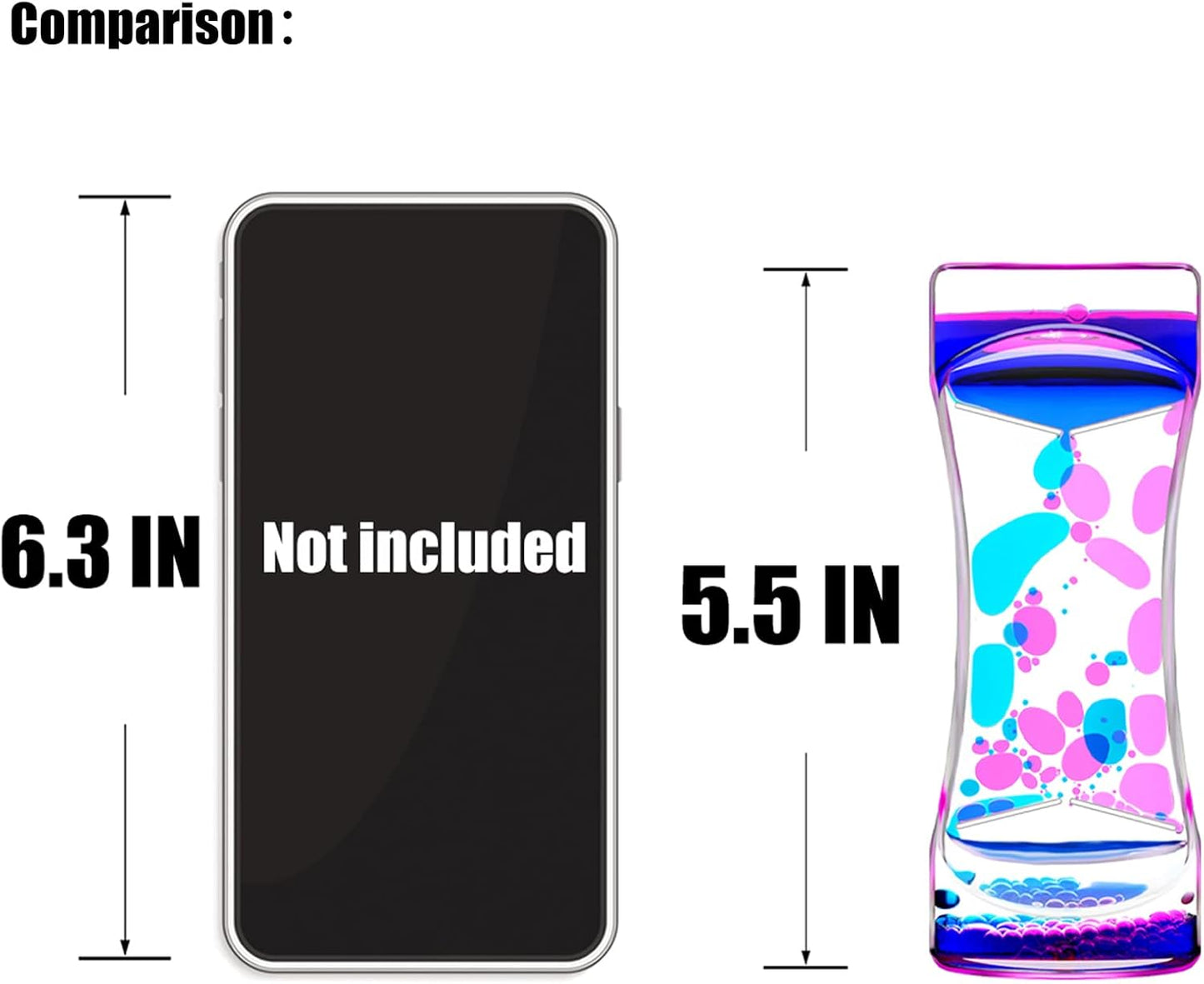 Liquid Motion Bubbler Timer Set of 3 for Sensory Toys, Drop Oil Water Timers for Fidget Toy, Autism Toys, Relaxing Activity, Home Office Desk Toys, Christmas Stocking Filler Gift