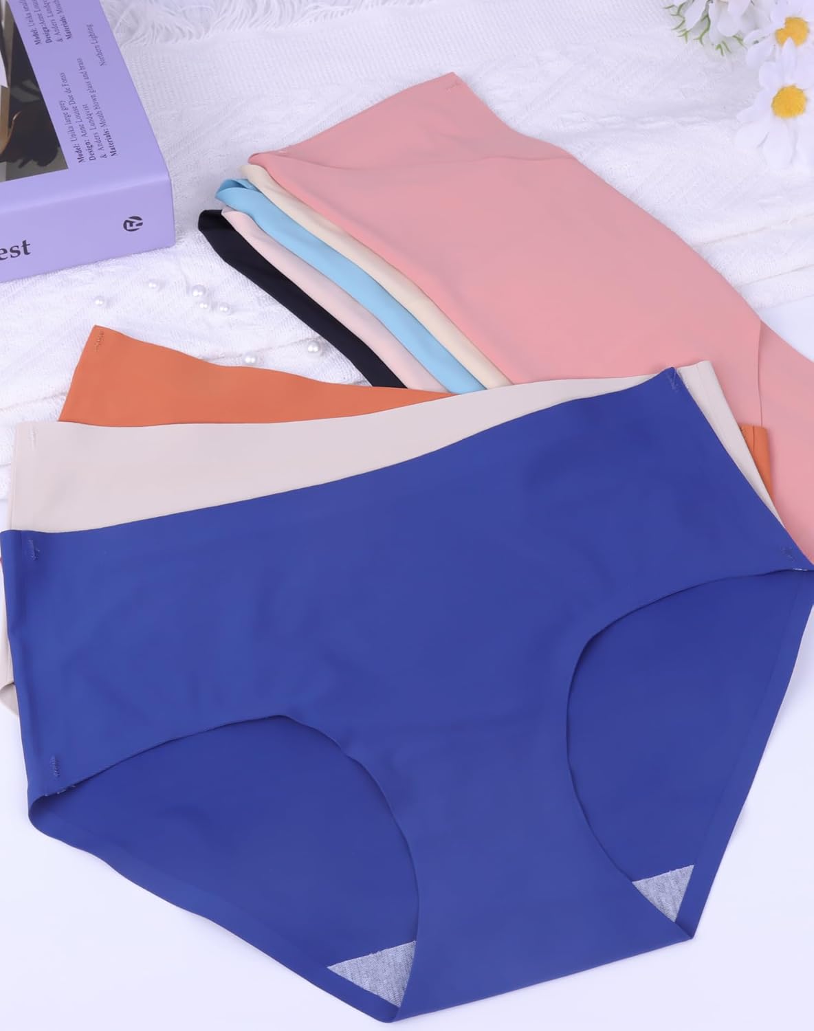 Finihen Teen Girls Underwear Seamless Big Girls Panties No Show Multipack.