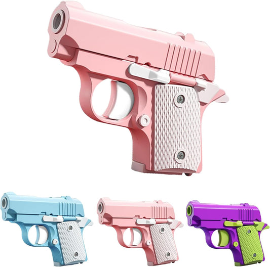 Fidget Toys for Adults, 1911 3D Printed Small Pistol Toys, Stress Relief Pistol Toys Suitable for Relieving ADHD, Anxiety, Suitable Toys for Friends Adults and Kids Best Gift (Pink)