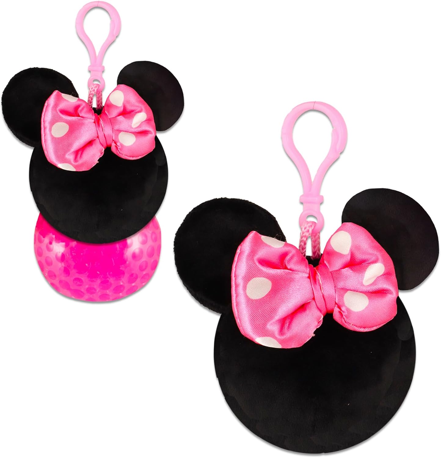 Minnie Mouse Keychain for Kids - Bundle with 2 Minnie Mouse Fidget Toy Keychains Plus Stickers, More | Minnie Mouse Pop Fidget Toys for Girls