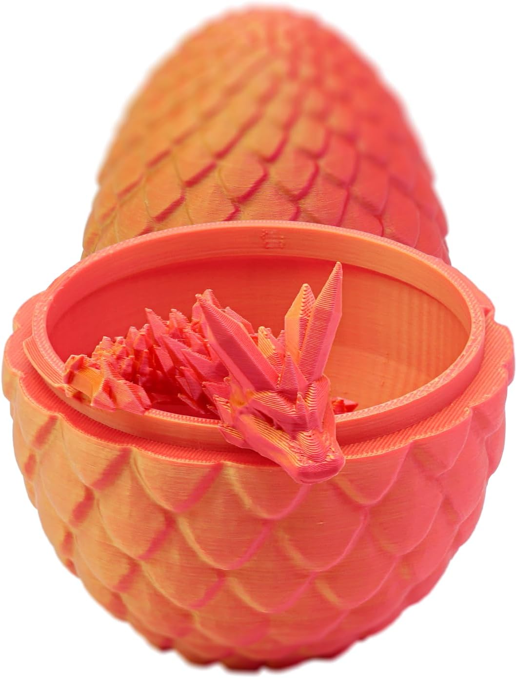 Dragon Eggs with Dragon Inside, 3D Printed Surprise Funny Gifts for Kids, Boys, Girls, Articulated Dragon Fidget Toys for Adults, Executive Desk Toys Office Room Decor (Orange Red)
