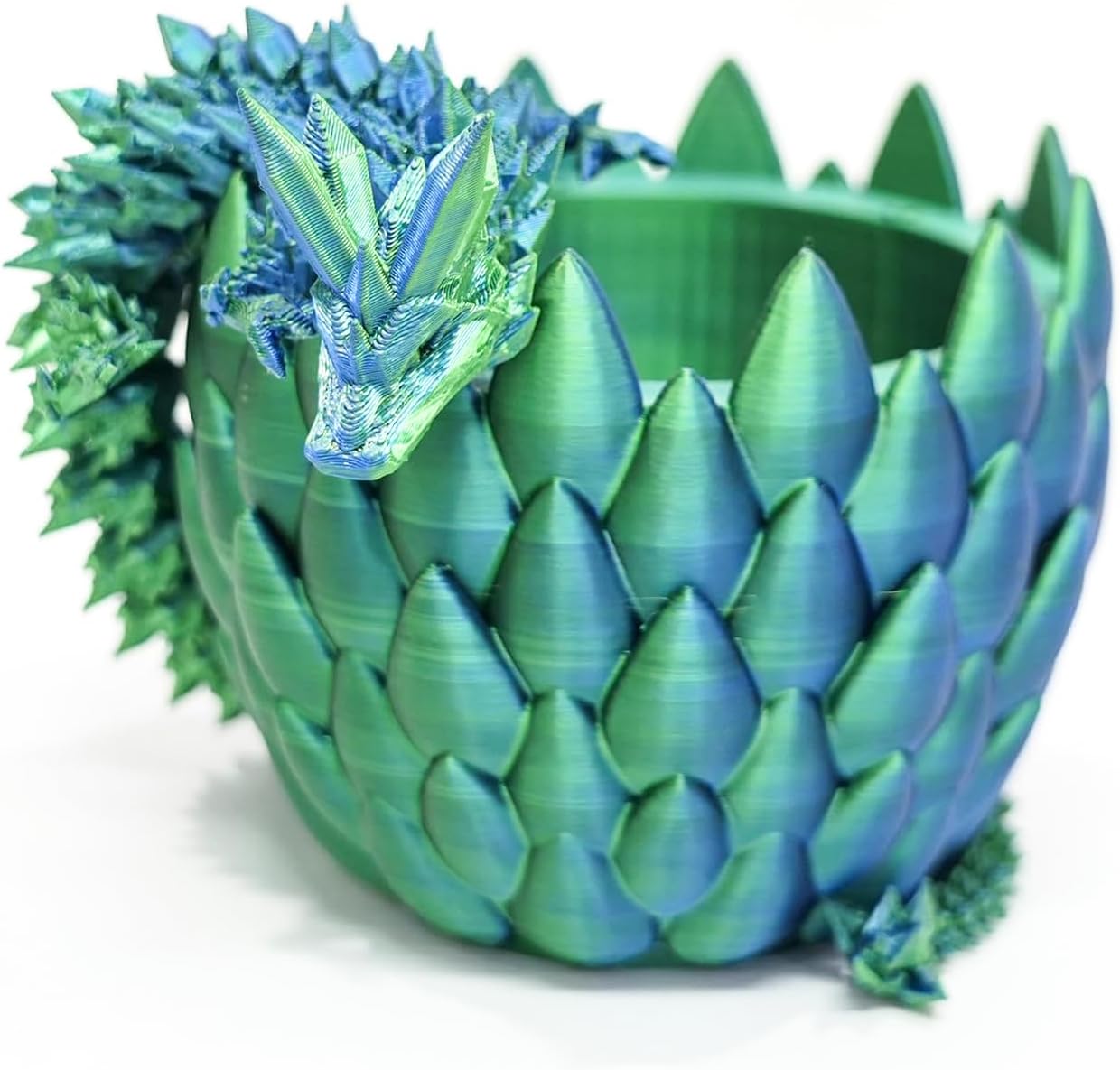 Easter Dragon Eggs 3D Printed Dragon Egg with Dragon Inside Articulated Crystal Dragon Fidget Toy Mystery Easter Suprise Home Office Decor Executive Desk Toys