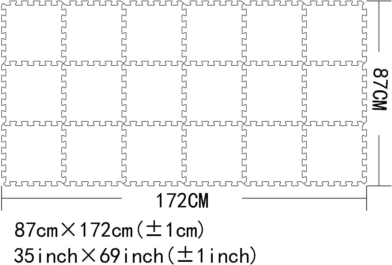 MQIAOHAM® 18 Pieces Puzzle Play Mats, Soft Baby Play Mat, Kids Interlocking Foam Floor Tiles, Toddlers Carpet Playmats G301018-101104107