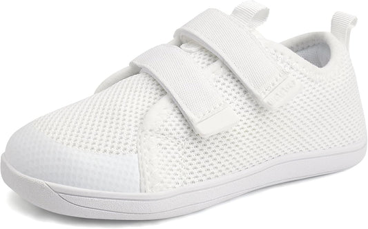 WateLves Toddler Little Kids Wide Barefoot Shoes The First Walking Shoes Girls Boys Breathable Zero Drop Minimalist Sneakers with Wide Toe Box Natural to Grow
