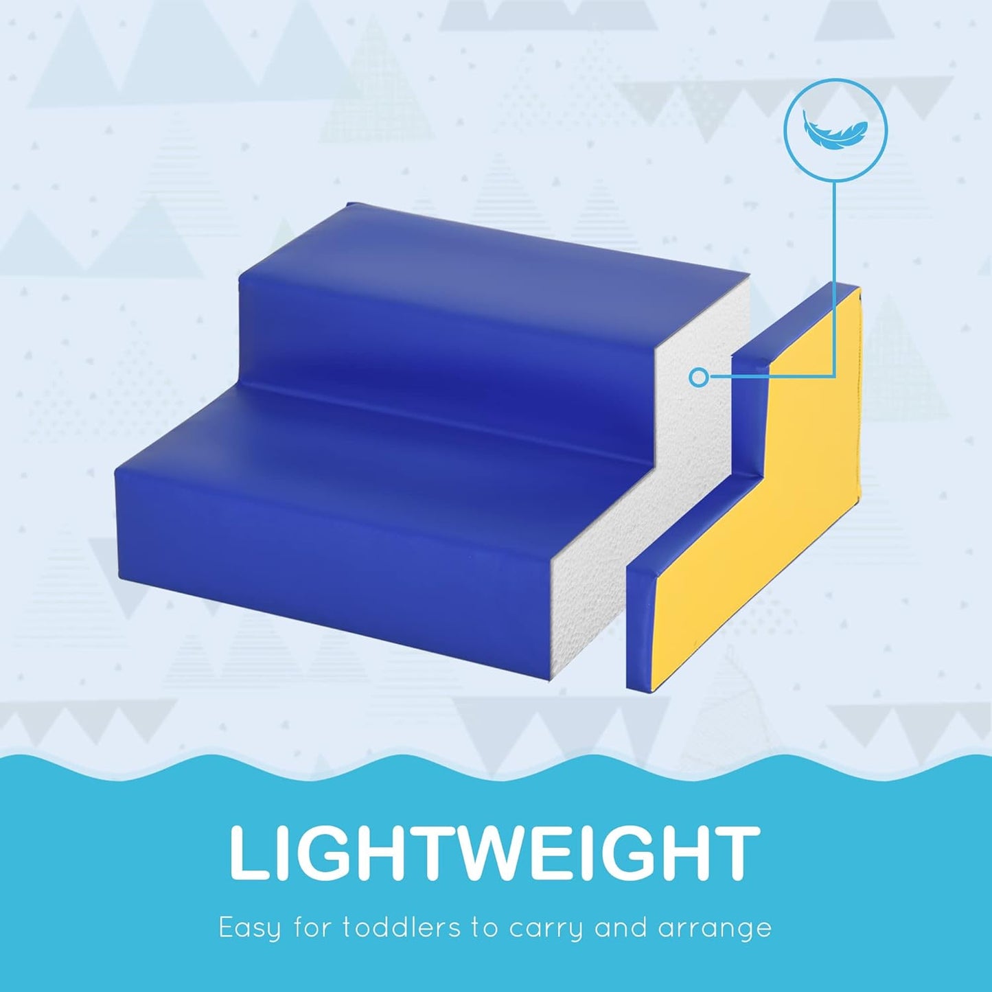 Soozier 2 Piece Climb and Crawl Activity Play Set, Soft Secure Foam Playset for Toddler, Preschooler, Indoor Play, Baby Learning Toys, Multicolor