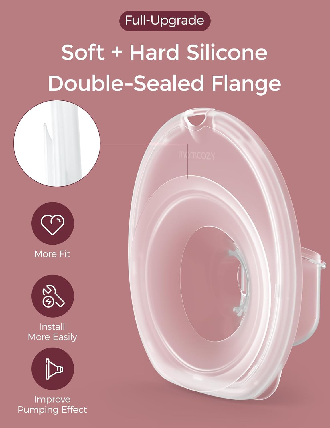 Momcozy Mobile Style | M6 Flange 24mm & Milk Collector, Original Mobile Style | M6 Breast Pump Replacement Accessories