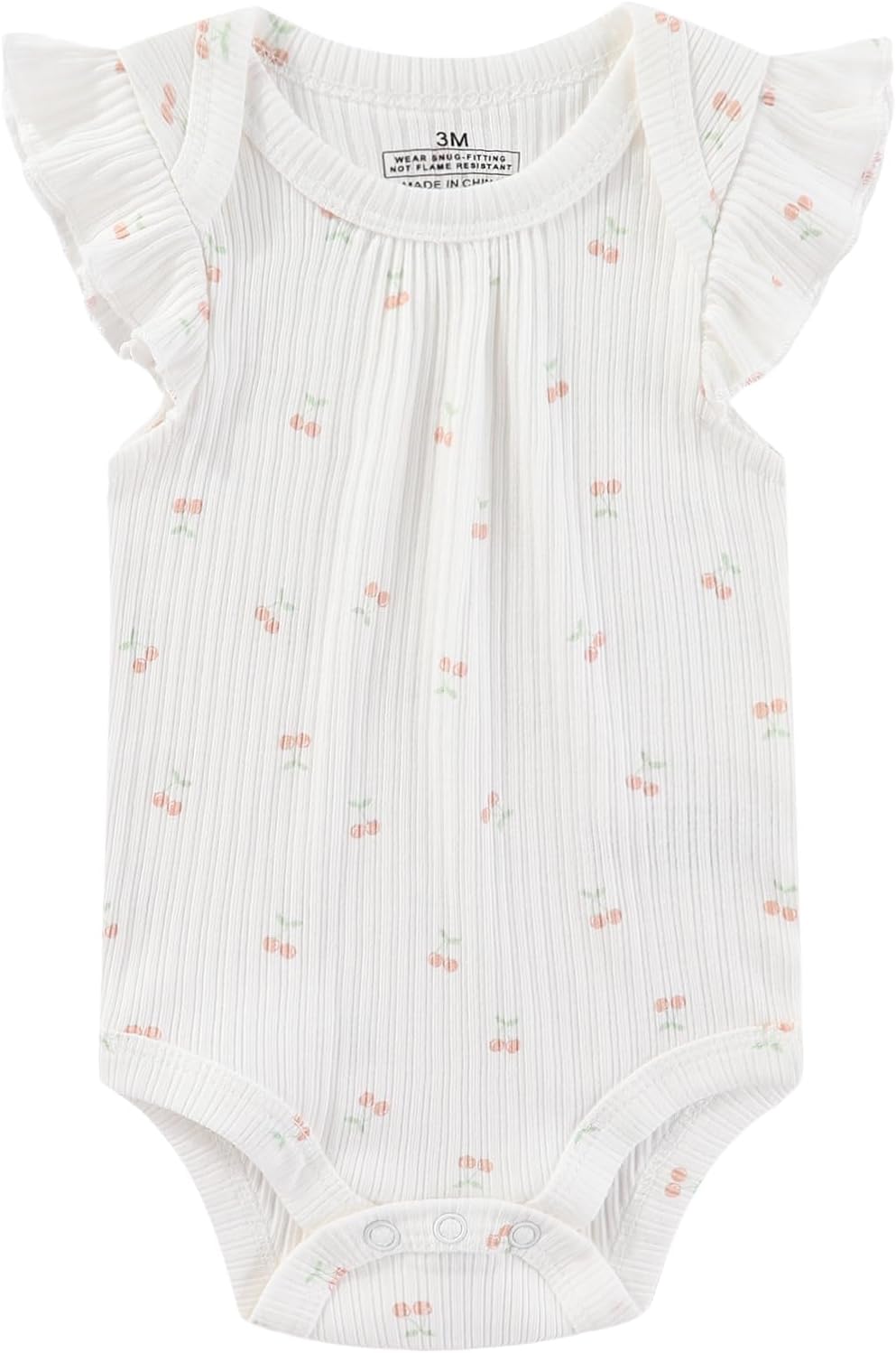 Baby Bodysuit 6 Pack Soft Mixed Ribbed Short Sleeve Romper Infant Boy Girl Clothes Set