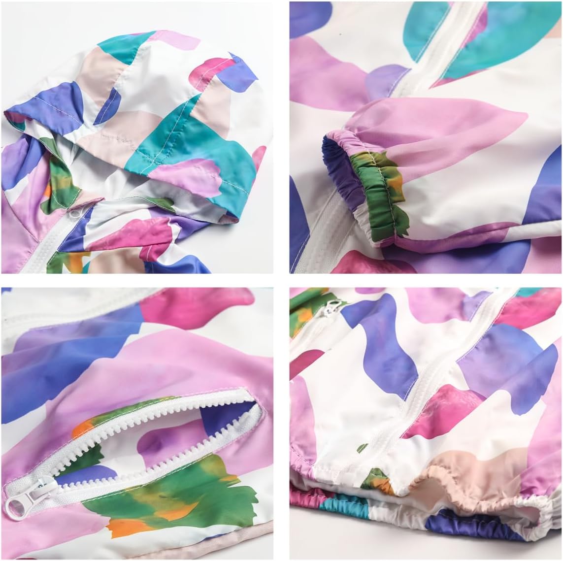 WELAKEN Lightweight Jacket for Girls Kids & Toddler II Girls' Print Water-Resistant Jacket