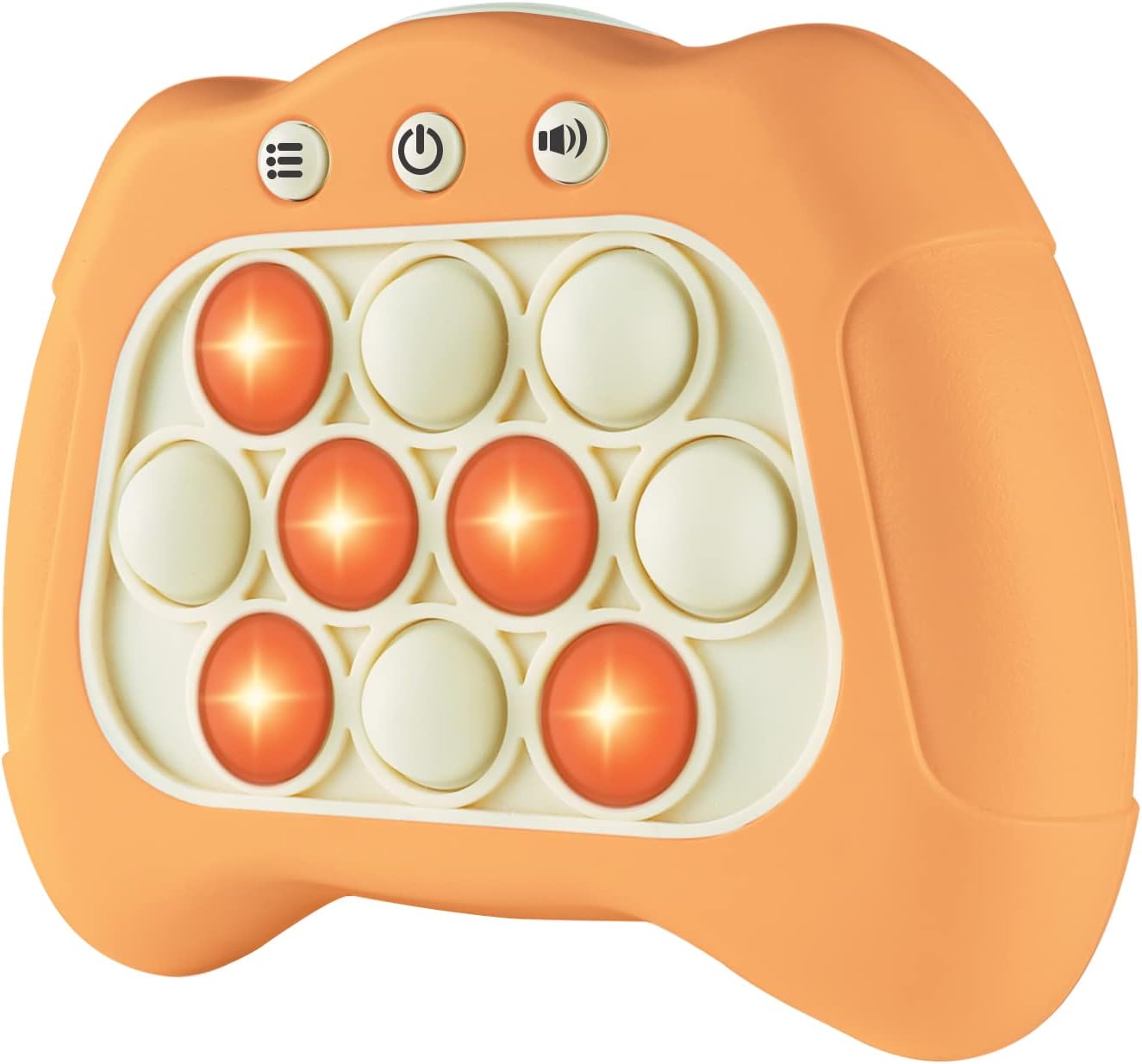 Pop The Target! Handheld Speed Pushing Game Machine: A Fun Multiplayer Game for Family. Fidget Game Toy for 6 7 8 9 10 11 12 Years Old Orange