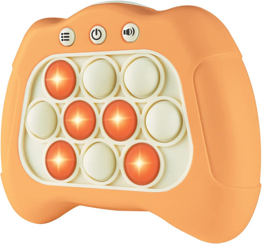 Pop The Target! Handheld Speed Pushing Game Machine: A Fun Multiplayer Game for Family. Fidget Game Toy for 6 7 8 9 10 11 12 Years Old Orange