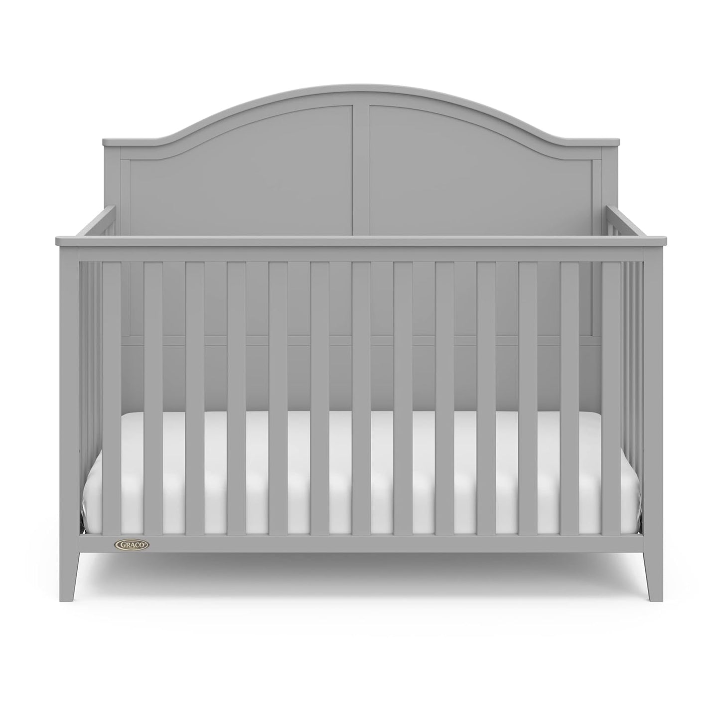 Graco Wilfred Crib and Mattress Nursery Essentials Pack (Pebble Gray) – GREENGUARD Gold Certified Baby Crib & Crib Mattress, Cribs with Mattress Included, Convertible Crib, Baby Mattresses for Crib