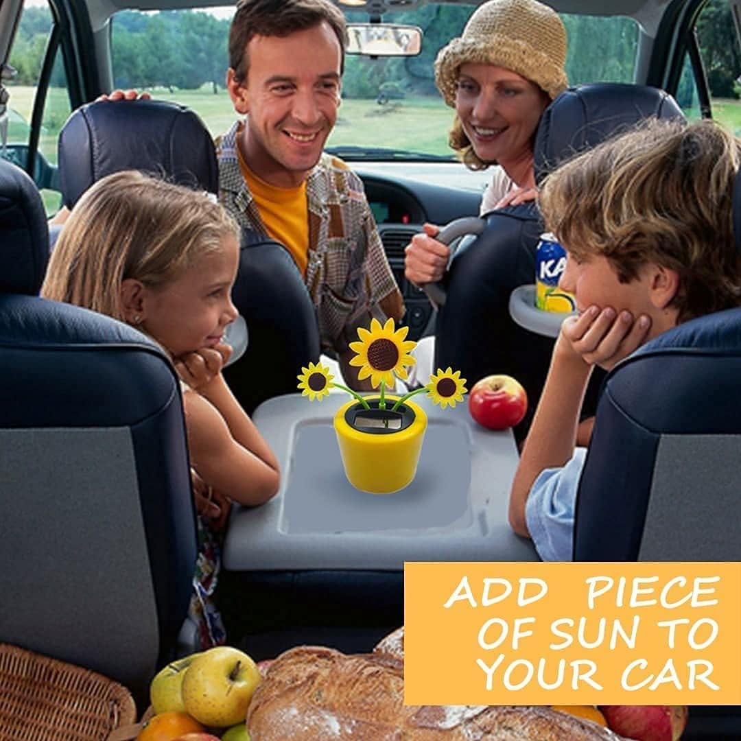 Solar Dancing Flower Sunflower Solar Dancing Solar Toys Powered Toys Car Swinging Dancing Toy Car Windowsill Decoration Holiday Car Dashboard Office Home Desk Decor