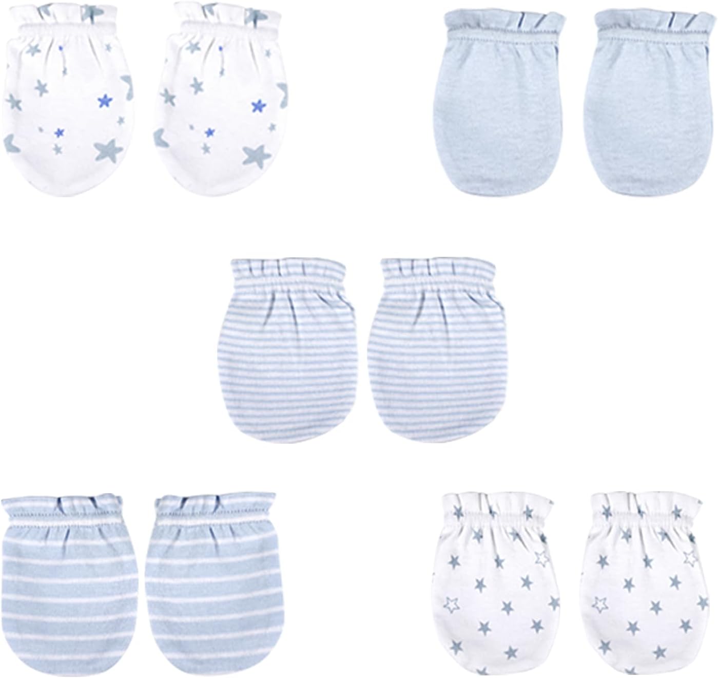 5 Pairs Baby Not Scratch Mittens 0-6 Months New Born Boy Girl Gloves Cute Infant Accessories