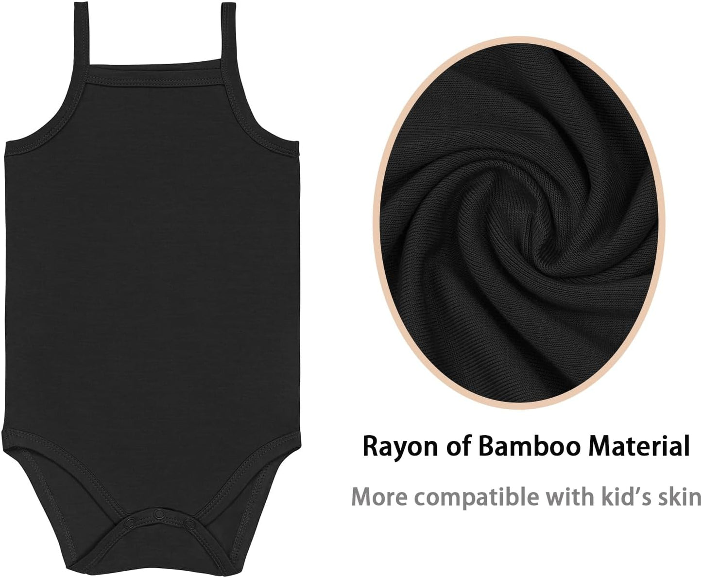 GUISBY Rayon Made from Bamboo Undershirt boy Girl Bodysuit for baby 3-Packs