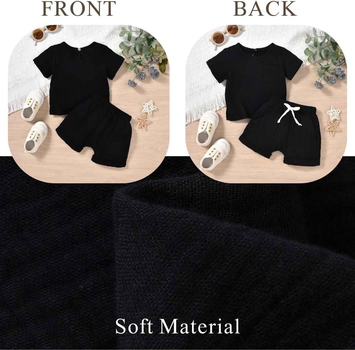 Gender Neutral Baby Linen Summer Outfit