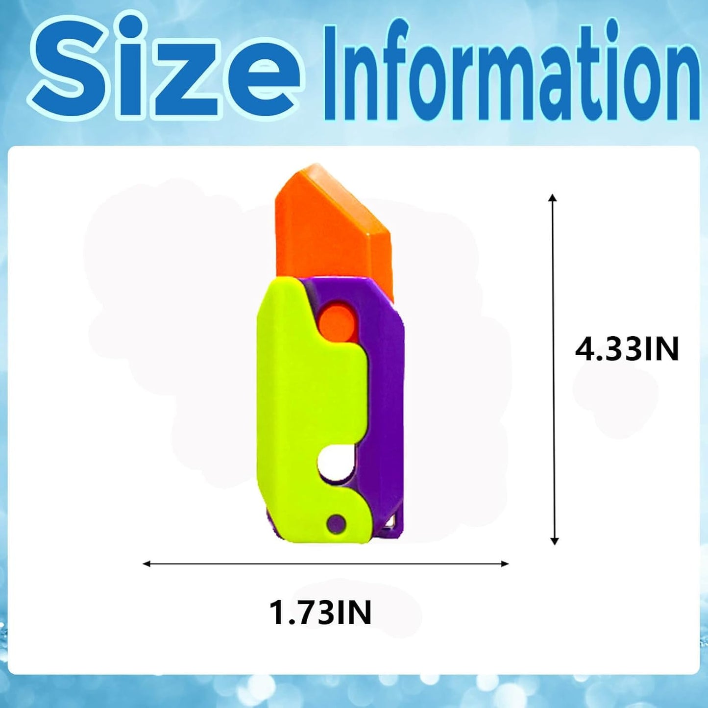 Fidget Toys Pistol, 3D Gravity Mini 1911 Fidget Pistol Toys,Fidget Sensory Toys,Stress Relief for Adults, Suitable for Relieving ADHD, Anxiety, Best Gift for Adults and Kids(6PCS Knife)