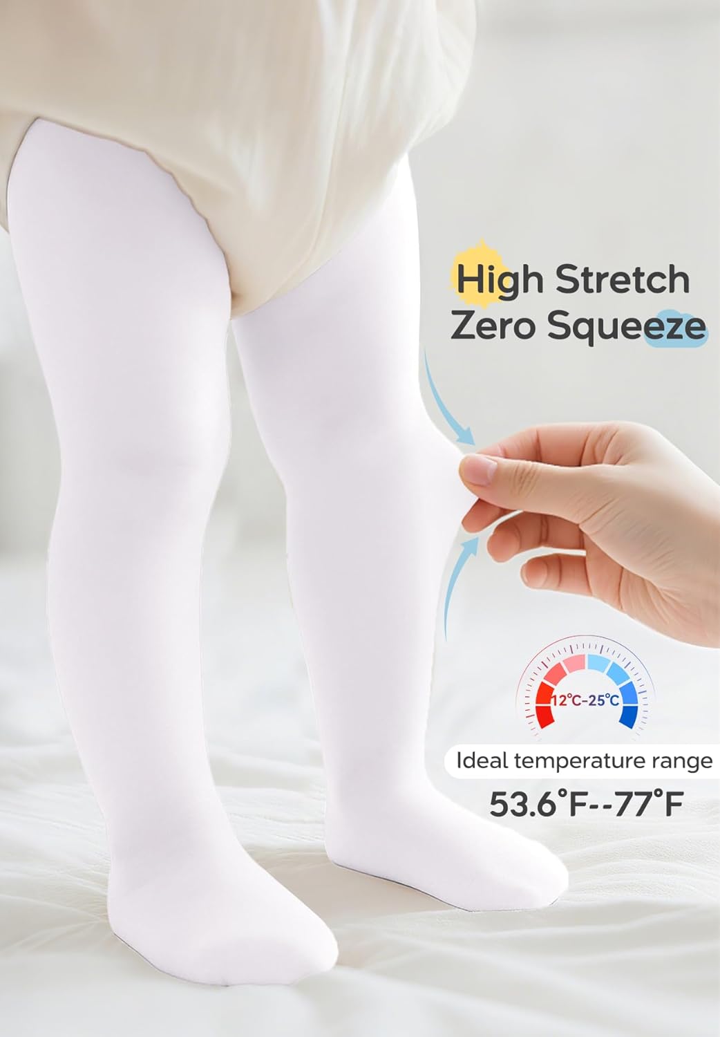 Ultra Soft Toddler Ballet Tights for Girls - Footed Dance Tights Colorful Baby Girls Leggings for Daily Party Halloween 1-6T