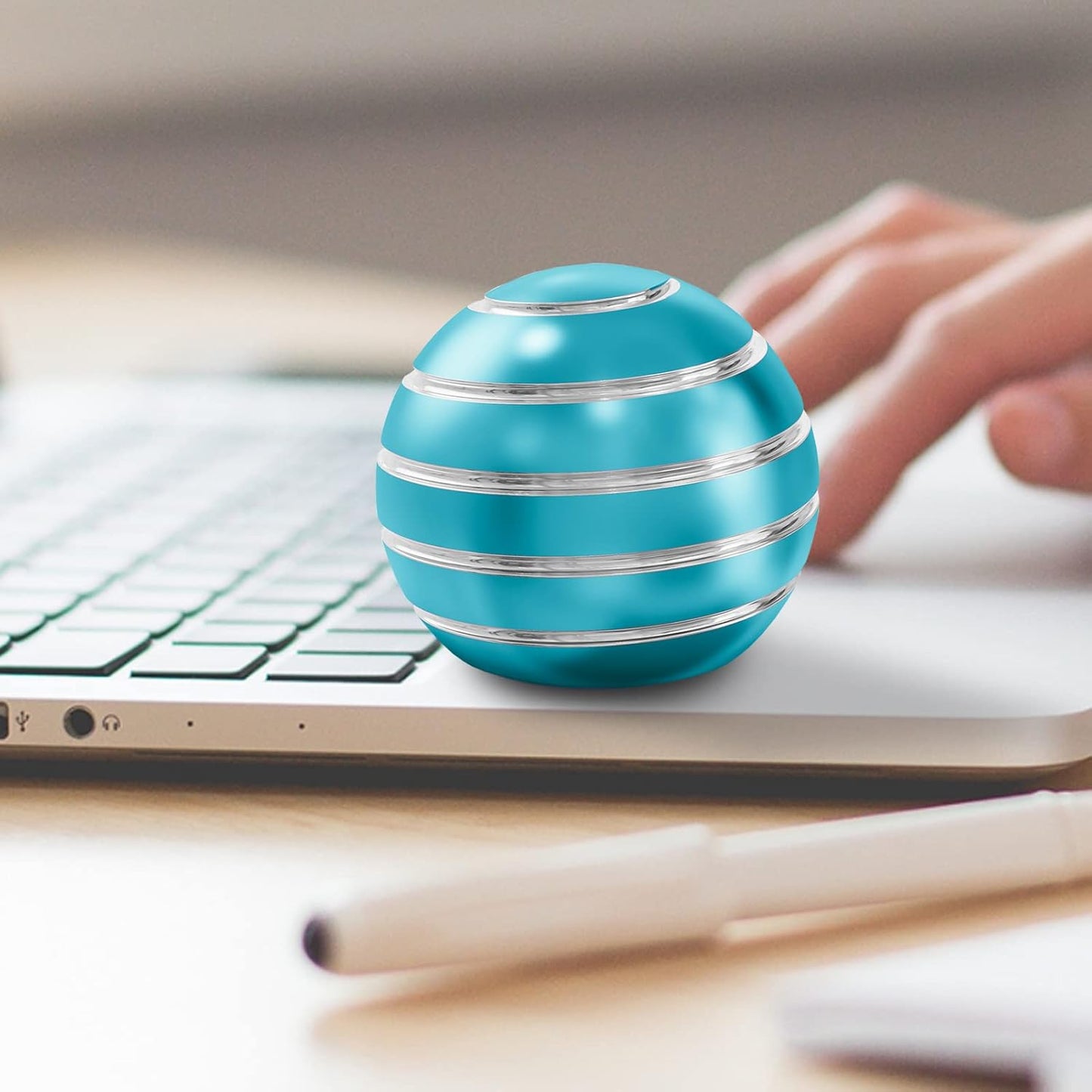 Fidget Toys Adults, 1.77" Kinetic Desk Toys, Desk Toys and Gadgets for Office for Adults, Kinetic Fidget Spinners for Stocking Stuffers, Party Favors Kids (1.77", Light Blue)