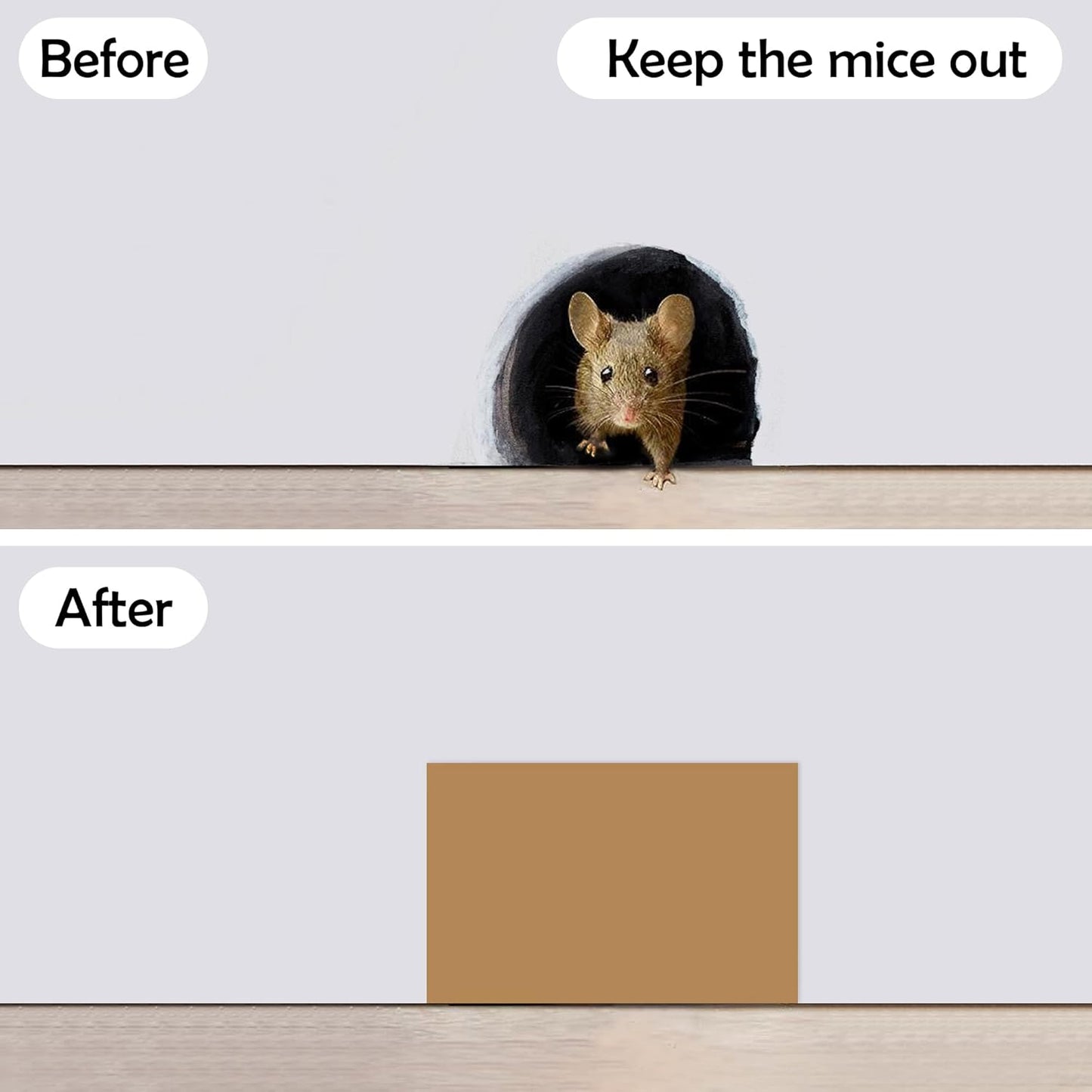 Rubber Bond Self-Adhesive Rubber Wall Outlet Cover Plate 5 Pack - Easy to Apply Peel & Stick Drywall Hole Patch - 5x3 Inch Screwless Blank Wall Plate Cover - Premium Rubber Wall Hole Cover (Brown)