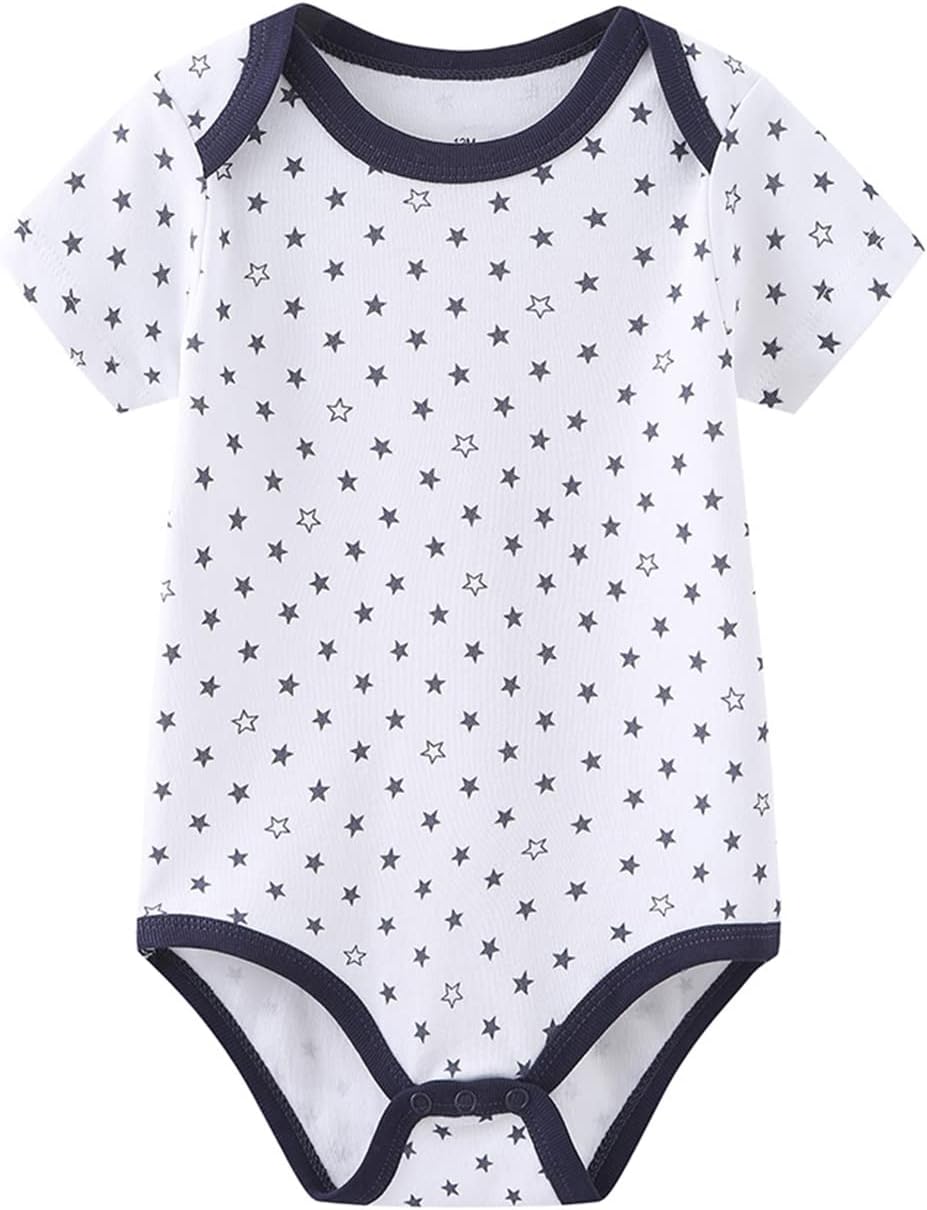 Baby Bodysuit Short Sleeve one-Piece Newborn Baby Clothes for Baby Boy and Girls