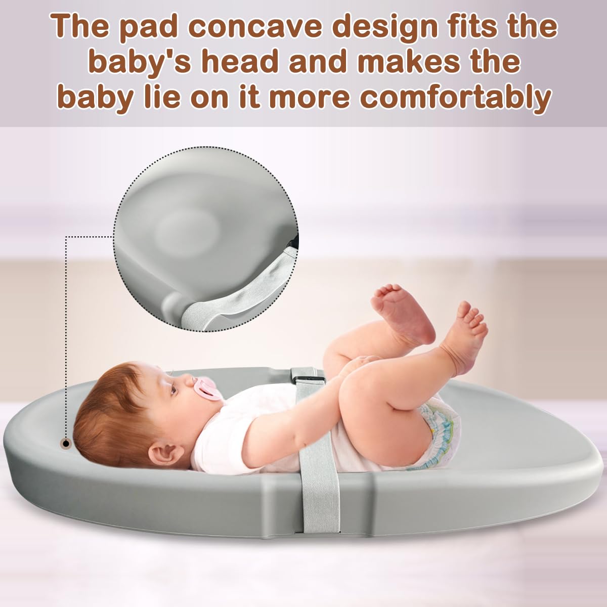 Baby Changing Pad,Waterproof Easy to Clean,PU Foam Changing Pad on Table Topper for Changing Diaper and Dresser (Oat)