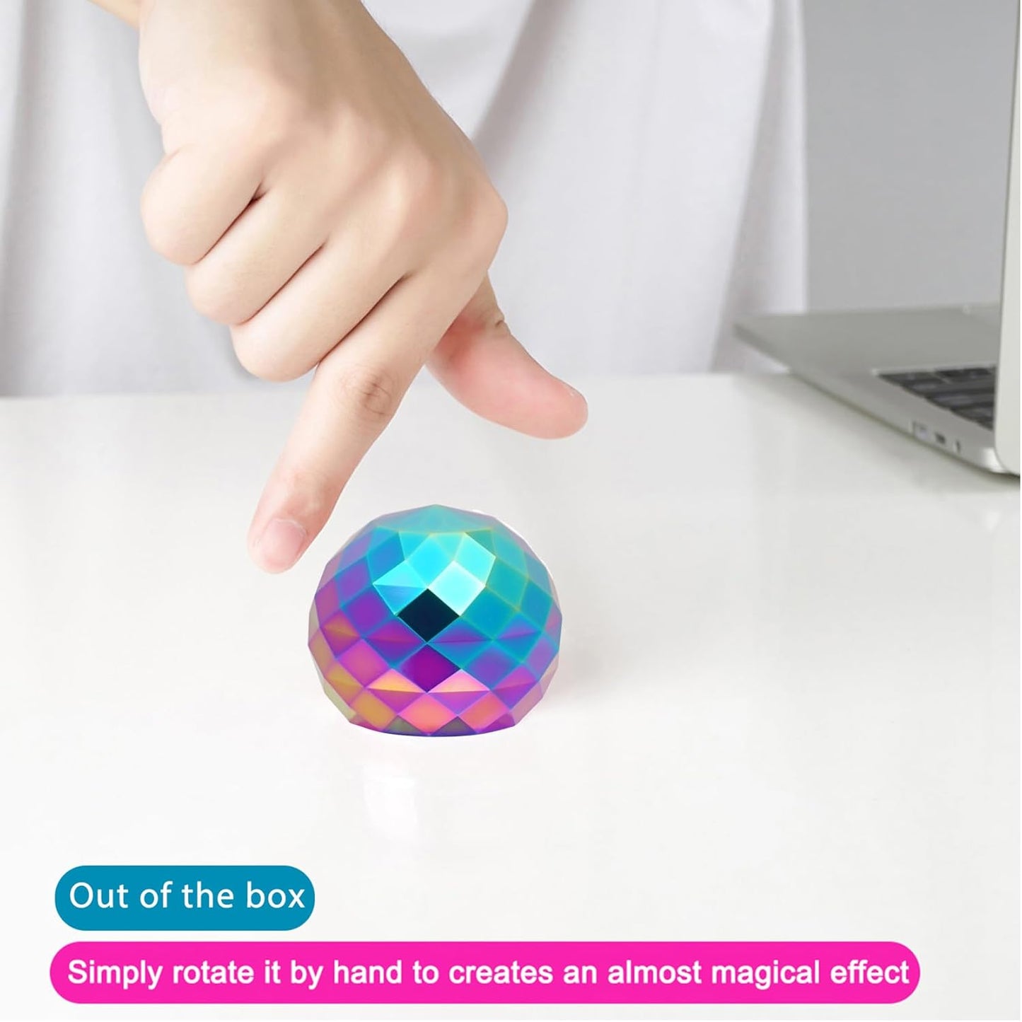 Desk-Toys for Fidget Kinetic-Cool-Gadgets: Cool-Stuff for Kid Children Teen Adult, Optical-Illusion Toy for Office School Home Women Men Christmas Stress-Relief-Gifts 180 Seconds Spinning
