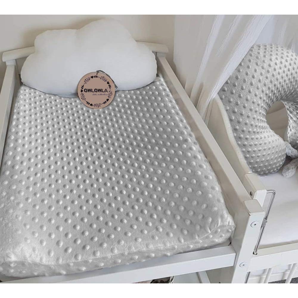 Owlowla Changing Pad Cover, Soft Minky Dots Changing Table Sheets for Baby Boy and Girl(Blush Pink)
