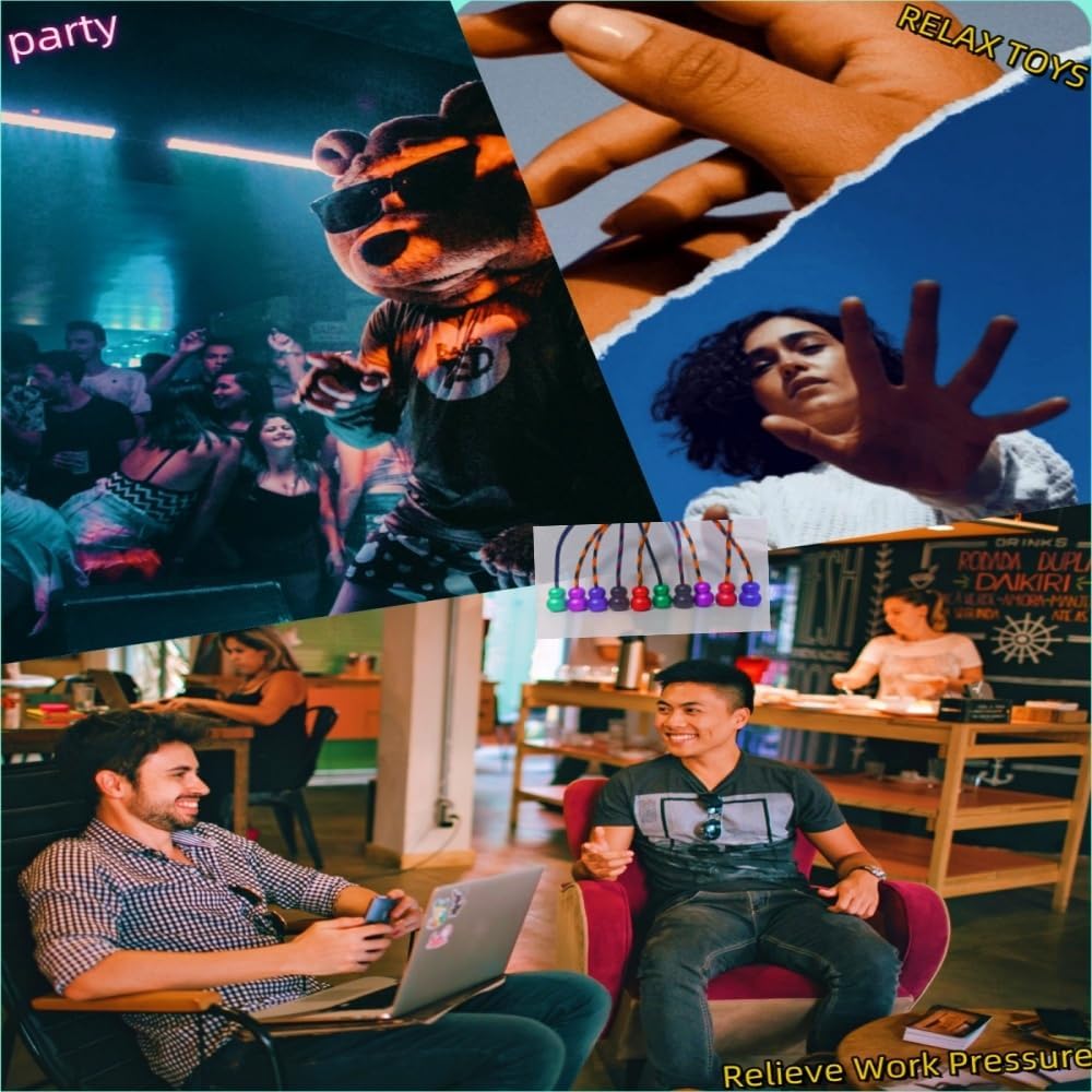 Begleri Fidget Beads, Aluminum Alloy- Practicing EDC Knuckle Finger Skill, Stress Relief Toy for Adult Relieve Anxiety Worry/with Replaceable Rope (Green)