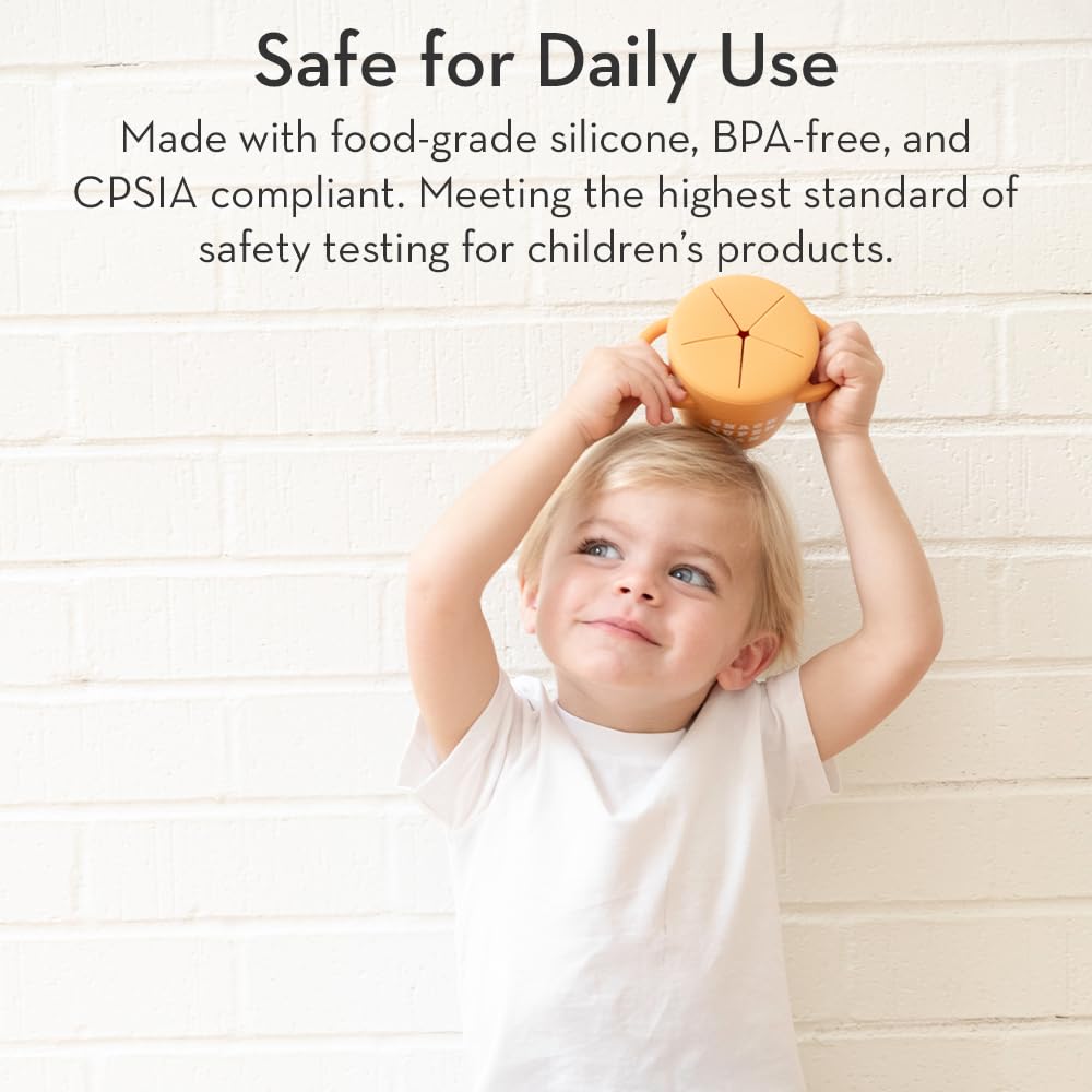 Bella Tunno Snack Cups for Toddlers, Silicone Spill Proof Food Container with Lid, Babies & Kids 6-12 Months, Baby Got Snacks