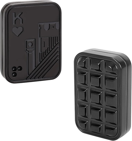 Fidget Toys 2 Pack, Magnetic Metal Haptic Fidget Slider Poker Card, EDC Fidget Toys for Adults,Relieve Stress Anxiety ADHD (Black)