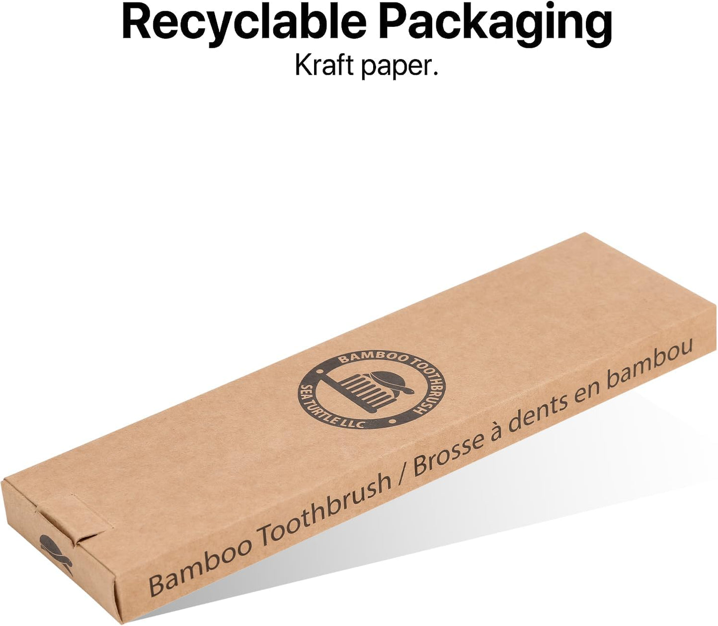 Sea Turtle Plant-Based Bristles, Bamboo Toothbrushes, Soft Natural Toothbrush for Adults (4 Pack)