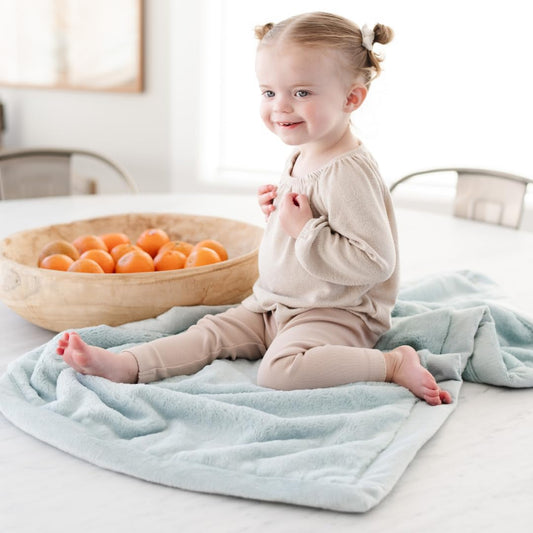 SARANONI Receiving Blankets for Babies Super Soft Boutique Quality Lush Luxury (Dew, Receiving 40" x 30”)